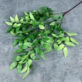 Rama de sauce artificial con textura realista para decoración de hogares y de bodas - Verde