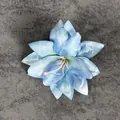 Kunstmatige hemelblauwe leliebloemhoofd van zijde voor DIY bruiloft decoratie craft - Blauw