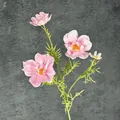Einzelner künstlicher rosa Kosmos-Blumenstiel mit gelben Stempel für die Deko - Rosa