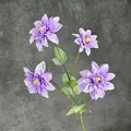Dalia artificiale viola a 4 teste con centri gialli per l'arredamento della casa - Viola