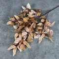 Branche de saule artificielle vintage avec feuilles dégradées bronze et rose crème - Marron