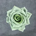 Artificial silk rose head in gradient green finish for elegant wedding flower DIY decor - Green