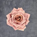 Artificial silk rose flower head in vintage dusty rose for DIY wedding decor - Light Coffee