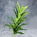 Künstlicher brasilianischer Dracaena-Zweig mit grün-gelb gestreiften Blättern - Grünrandiger Lily Bambus
