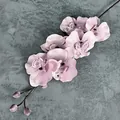 Pink and purple artificial butterfly orchid stem with blooming petals and buds - Light Purple