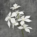 Elegante weiße künstliche Poinsettie mit lebensechten Blütenblättern für die Weihnachtsdeko - Weiß