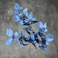 Stelo di foglia finta blu artificiale per decorazioni nuziali e composizioni - Blu Nebbia