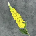 Flor de boca de dragón amarilla artificial con hojas verdes para boda en casa - Amarillo