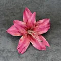 Handmade artificial pink lily flower made of silk for wedding decoration and DIY crafts - Rose Red