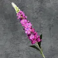 Flor de jacinto púrpura artificial con flores densas y hojas verdes - Fucsia