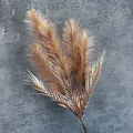 Bouquet aus künstlichem Pampasgras und Palmblättern in Kaffeebraun für Boho-Dekoration - Braun
