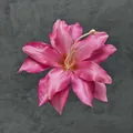 Pink artificial lily flower head made of premium silk for DIY wedding decorations - Artificial Lily Flower Head / 13cm / Rose Red
