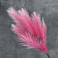 Bouquet artificiale con erba di pampa rosa e foglie di palma per decoro domestico - Rosso Rosa Chiaro