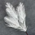 Elegante ramo d'erba di pampa artificiale bianca con stelo marrone per decorazioni - Bianco