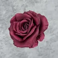 Realistic dark red velvet artificial rose flower head for wedding decoration and DIY - Burgundy