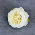 Testa di peonia in seta bianco crema per decorazioni nuziali fai da te e artigianato - Bianco