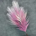 Mazzo decorativo di erba pampas artificiale e foglie di palma rosa e bianco - Rosa scuro