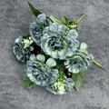 Kunstmatig hibiscus rozenboeket in vintage mistig blauw voor bruiloft decoratie - Aqua