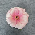 Pink gradient artificial hibiscus peony silk flower head for wedding and DIY crafts - Pink