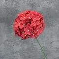 Enkele steel kunstmatige rode hortensia met zijden bloemblaadjes voor bruiloften - Rood