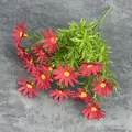 Künstlicher Blumenstrauß mit fünfzehn roten Gänseblümchen für die Heimdekoration - Rot