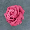 Deep pink artificial rose flower head with multi-layered petals for wedding decoration - Rose Red