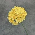 Levendige gele kunstmatige hortensia met een bol van kleine zijden bloembladen - Geel