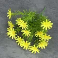 Künstlicher Strauß mit fünfzehn gelben Gänseblümchen für die florale Heimdekoration - Gelb