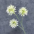 Dreiköpfige künstliche weiße Zwiebelballblume für Wohndeko und Hochzeiten - Weiß