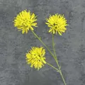 Artificial onion ball flower in bright yellow with three heads for home decoration - Yellow