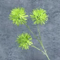 Artificial 3-head light green onion ball flower spray for indoor home decoration - Grass Green