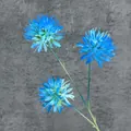 Artificial 3-head blue onion ball flower spray for wedding and home decoration - Dark Blue