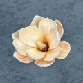 Orange-rosa EVA Magnolienblüte mit realistischen Blütenblättern für DIY Haarschmuck - 13cm / Orange-Rosa mit Weißem Rand (Nr. 13)