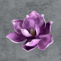 Künstlicher lilafarbener Magnolienblütenkopf aus EVA mit realistischer Textur - 15CM / Lila Farbverlauf (15cm Nr. 4)