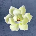 Einzelner künstlicher gelber Magnolienblütenkopf mit realistischer Seidenstruktur - A12--18cm2 Größe