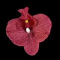 Artificial orchid flower head in deep burgundy fabric for DIY wedding decoration - Phalaenopsis Flower Head - Large / 11.5CM / Red