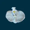 Artificial orchid flower head in light blue fabric for wedding DIY and hair accessories - Phalaenopsis Flower Head - Small / 9.5CM / Haze Blue