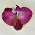 Faux magenta Phalaenopsis orchid head with detailed gradient petals and white stamens - 3D Artificial Phalaenopsis Flower Head / Small (9.5cm) / Purple Pink