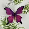 Artificial butterfly ornament in purple gradient fabric for wedding and home decoration - Simulation Butterfly (Large 02) / 11cm / Purple Red Gradient