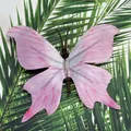 Pink artificial butterfly hair accessory with detailed fabric wings and plastic body - Simulation Butterfly (Large 31) / 11cm / Pink