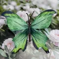 Artificial emerald green butterfly orchid flower head for wedding DIY decor and crafts - Simulation Butterfly (#26) / 11cm / Emerald Green