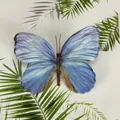 Artificial sky blue and purple phalaenopsis butterfly head for wedding DIY decoration - Simulation Butterfly (#06) / 9cm / Sky Blue Purple