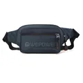 Dunkelblaue Nylon Sport-Gürteltasche mit WEPOWER Logo und verstellbarem Gurt - Dunkelblau