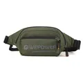 Militärgrüne Outdoor Sport-Bauchtasche aus Nylon mit verstellbarem schwarzen Gurt - Armeegrün