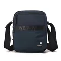 Men's navy blue crossbody bag with adjustable strap and WE POWER strap detail - Dark Blue
