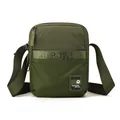 Men's army green crossbody bag in waterproof nylon with adjustable strap and WE POWER logo - Army Green