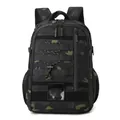 Taktischer Camouflage-Rucksack in dunklen Tönen mit Molle-System und Gummizügen - Neues Camouflage