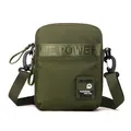 Borsa a tracolla uomo in nylon verde militare con logo WE POWER e tracolla regolabile - Verde Militare