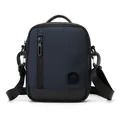 Dark blue nylon shoulder bag with vertical zipper pocket and adjustable strap - Vertical Dark Blue (2132#)