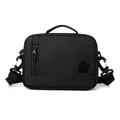Men's black multi-functional crossbody bag in high-density nylon with top handle - Horizontal Black (2133#)